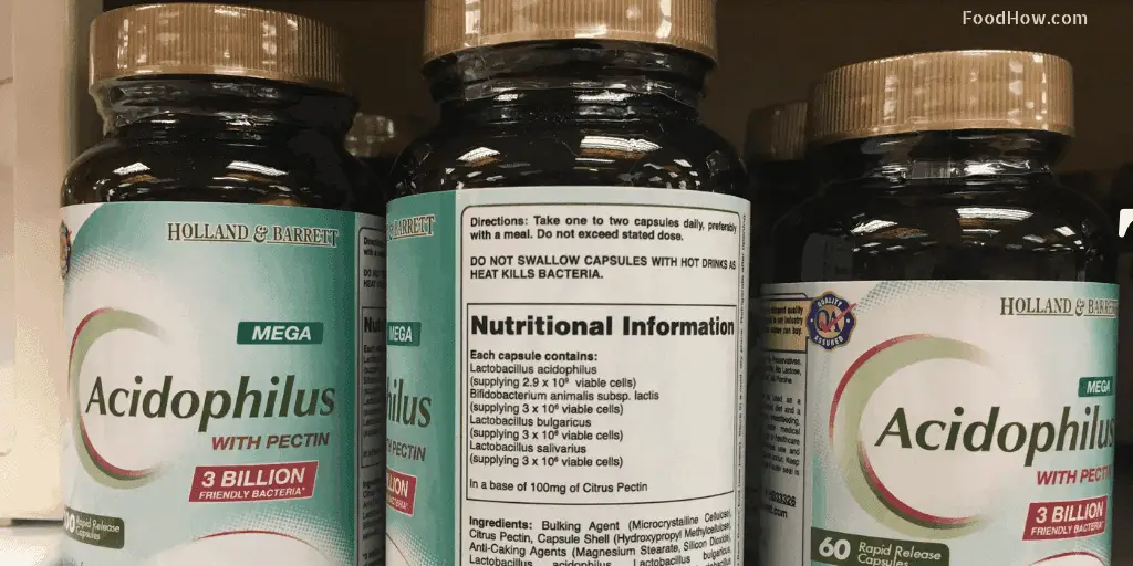 Acidophilus probiotic label