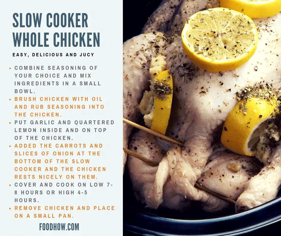 Cooking a whole chicken in a slow cooker