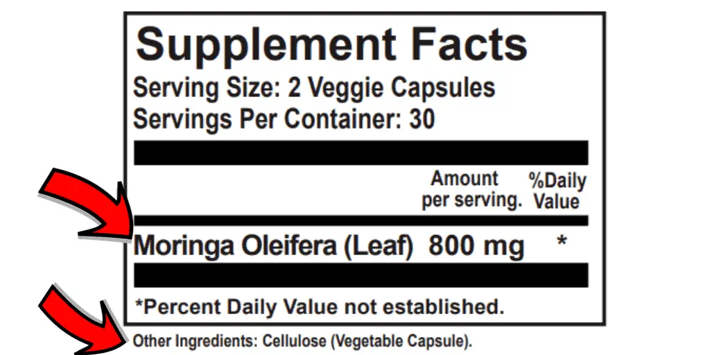 Nutrition label 