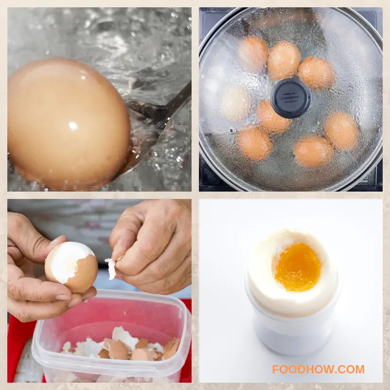 Steps for boiling an egg