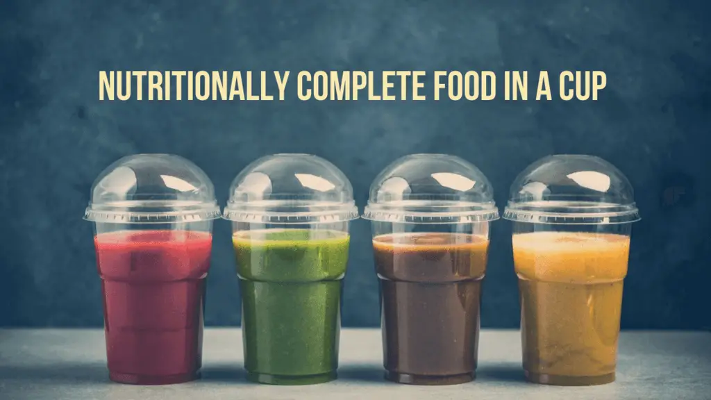 nutritionally complete food in a cup