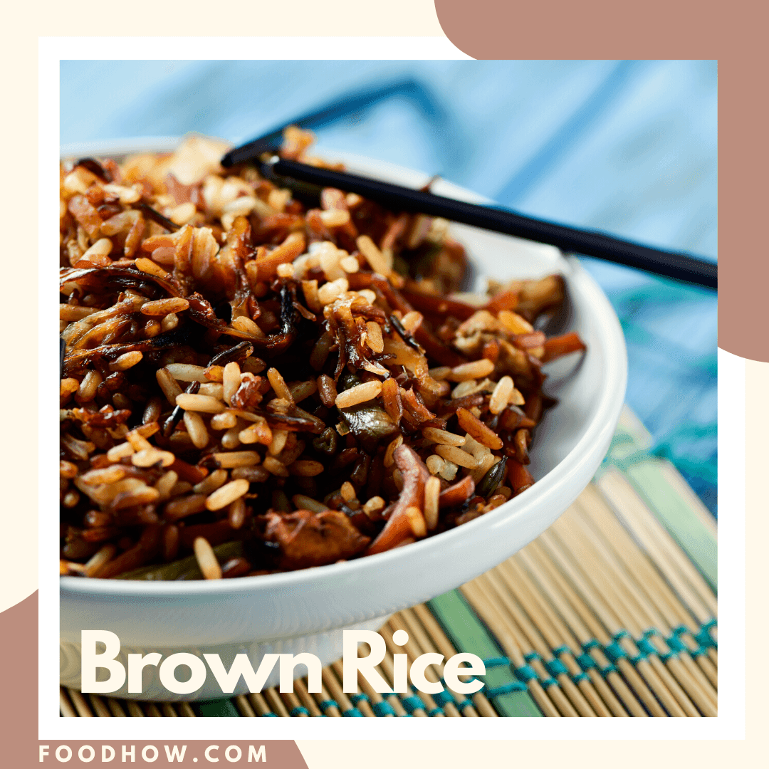 bowl of cooked brown rice
