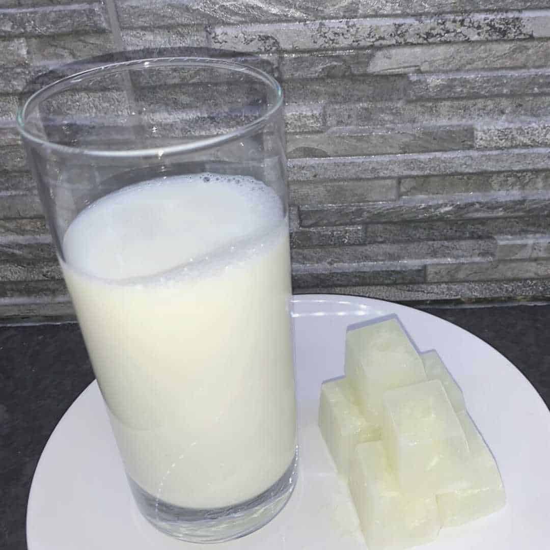 frozen milk cubes