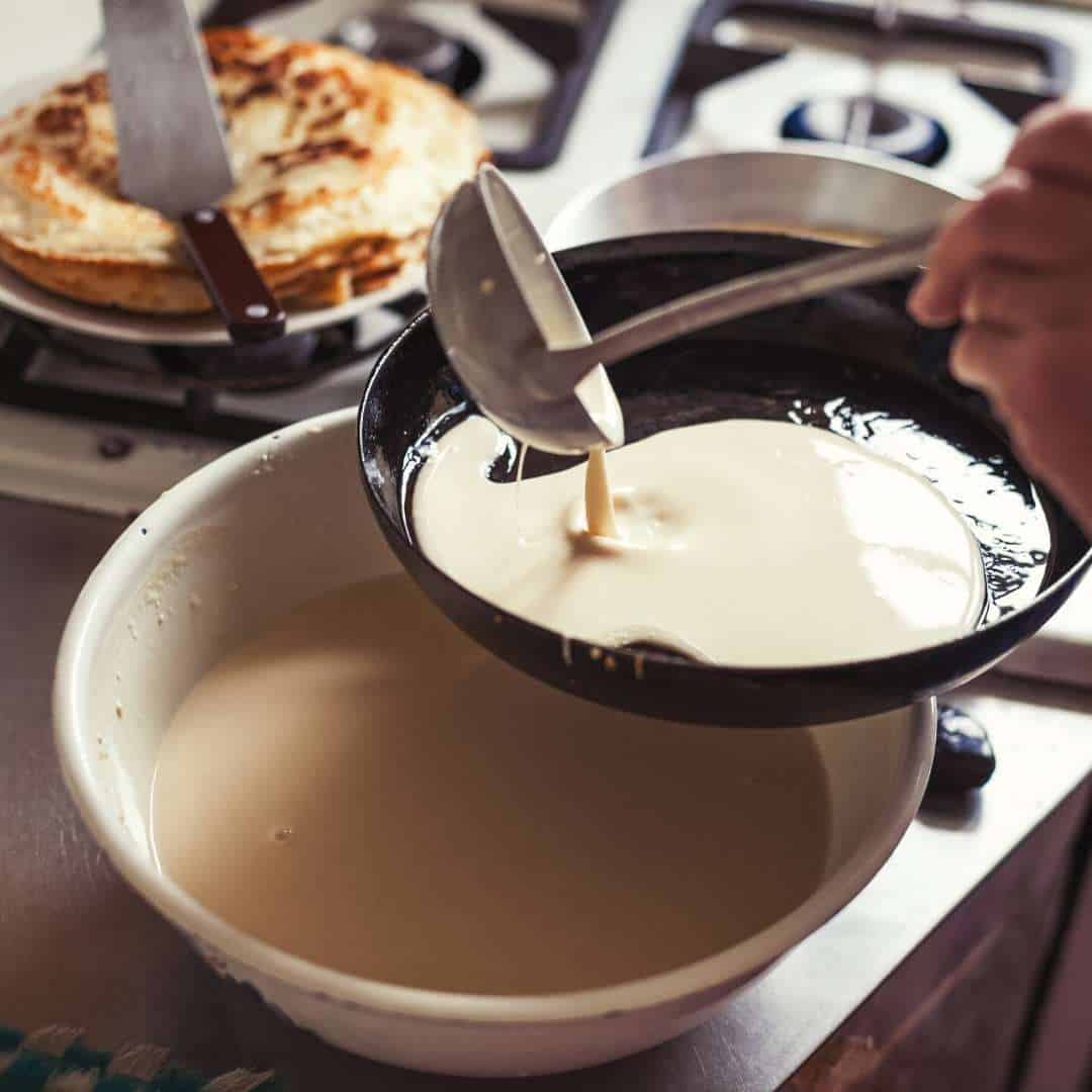 making pancakes 