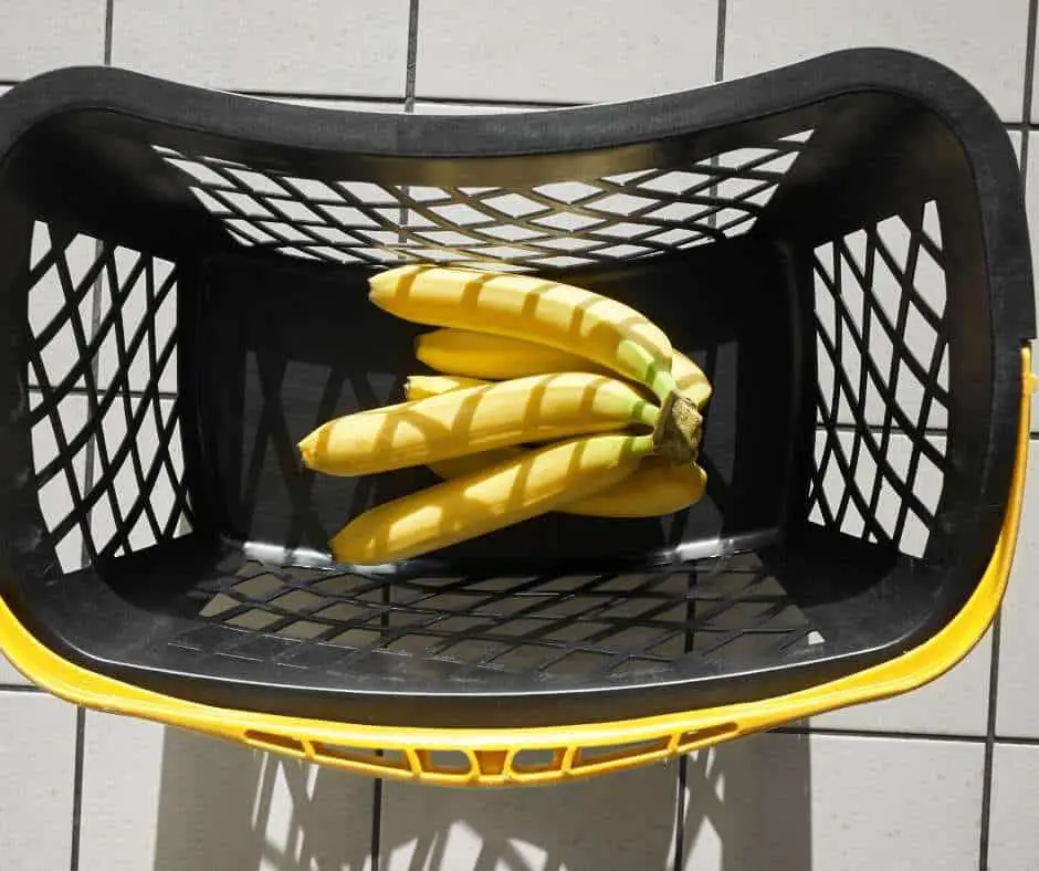 bananas in the shopping basket