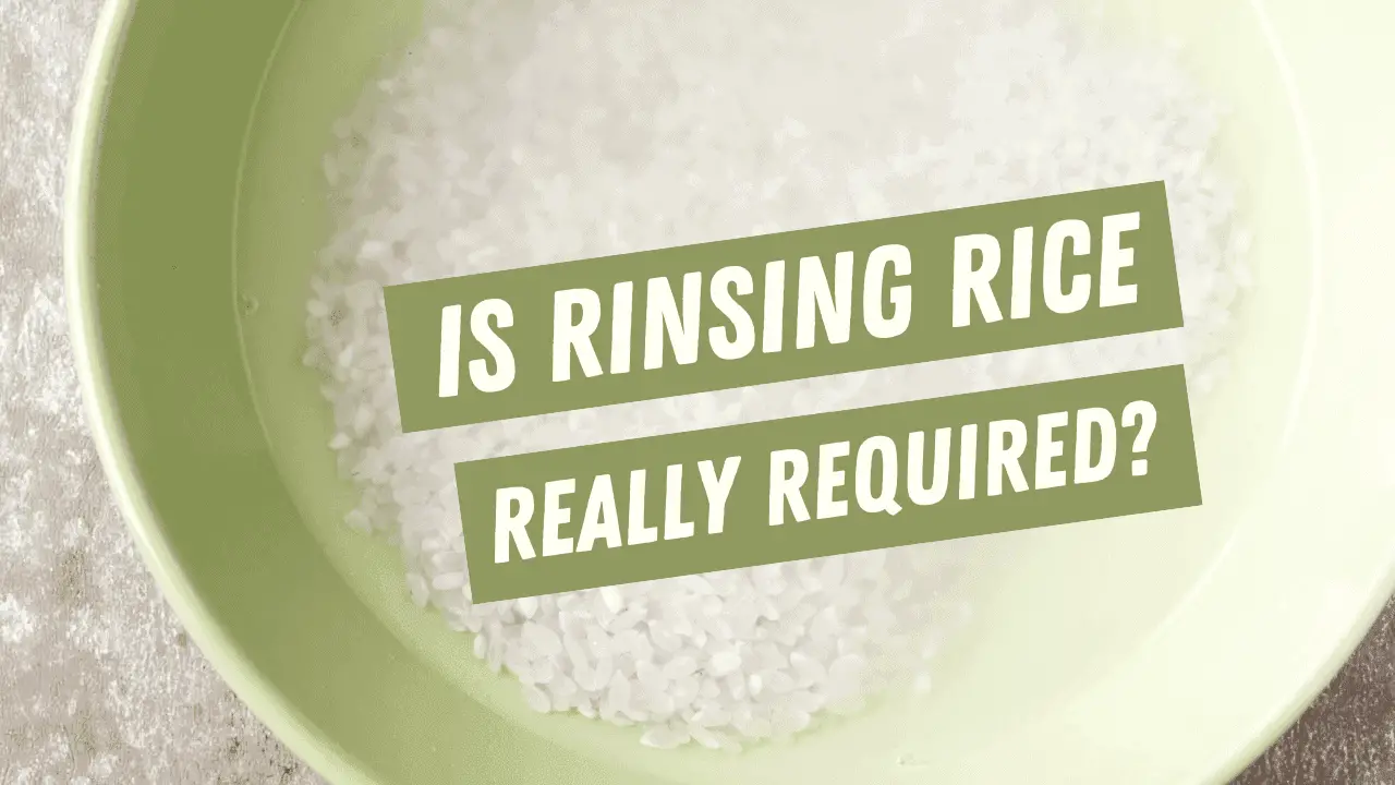 washing rice in the water