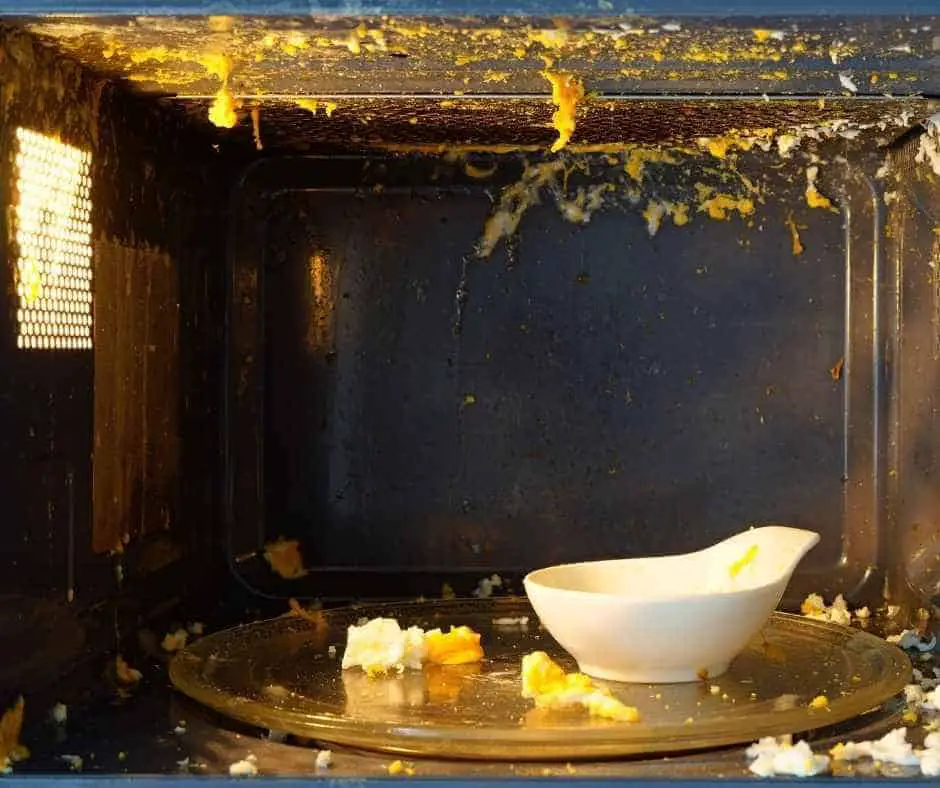 exploded food in the microwave