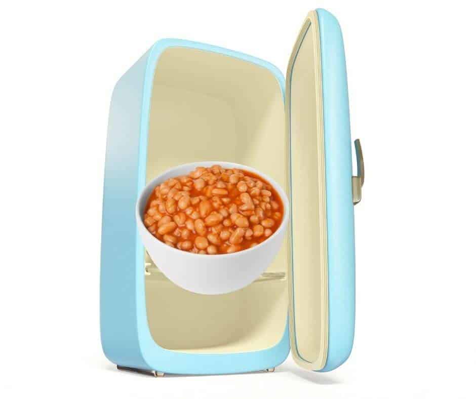 storing baked beans in fridge