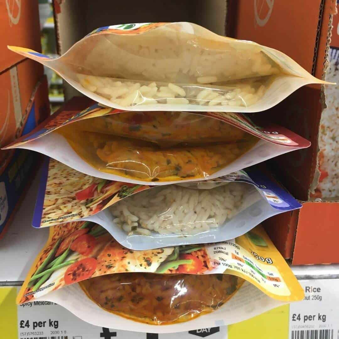 microwave rice packets