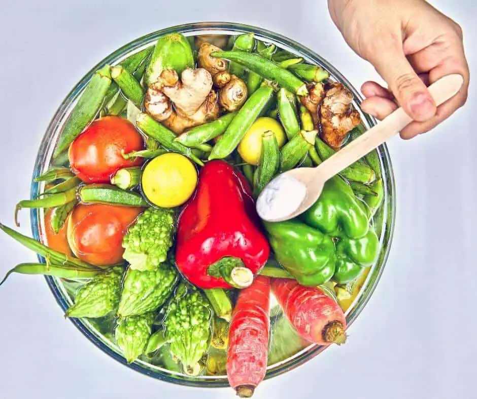 washing produce with baking soda