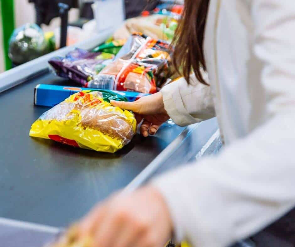 a woman grocery shopping