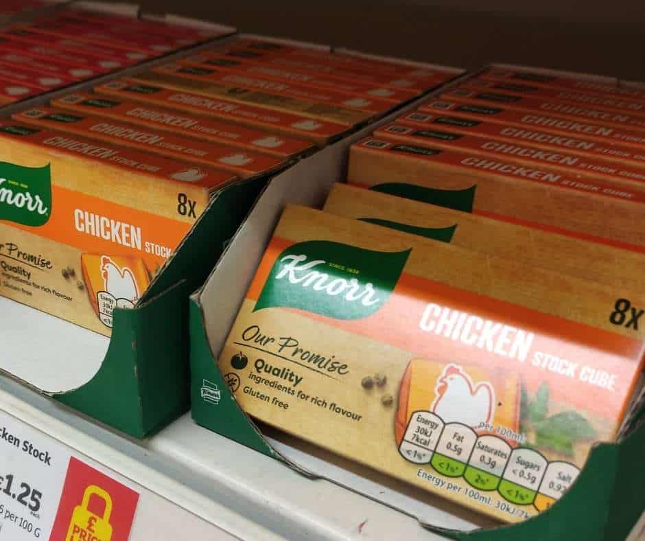 a packet of chicken stock cubes