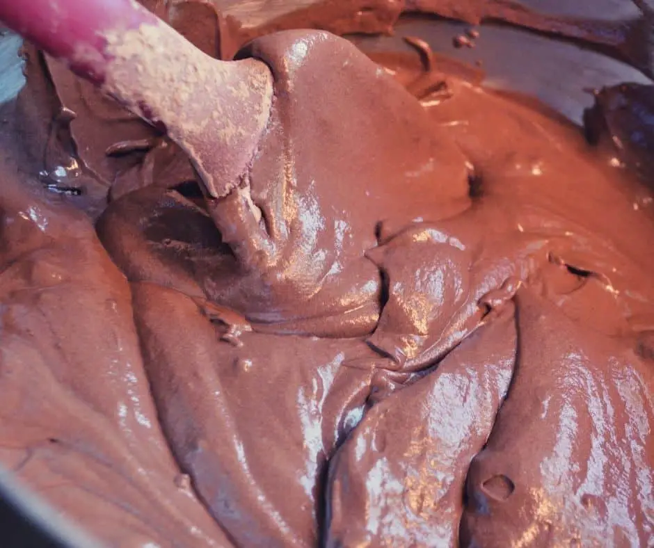 brown cake batter 