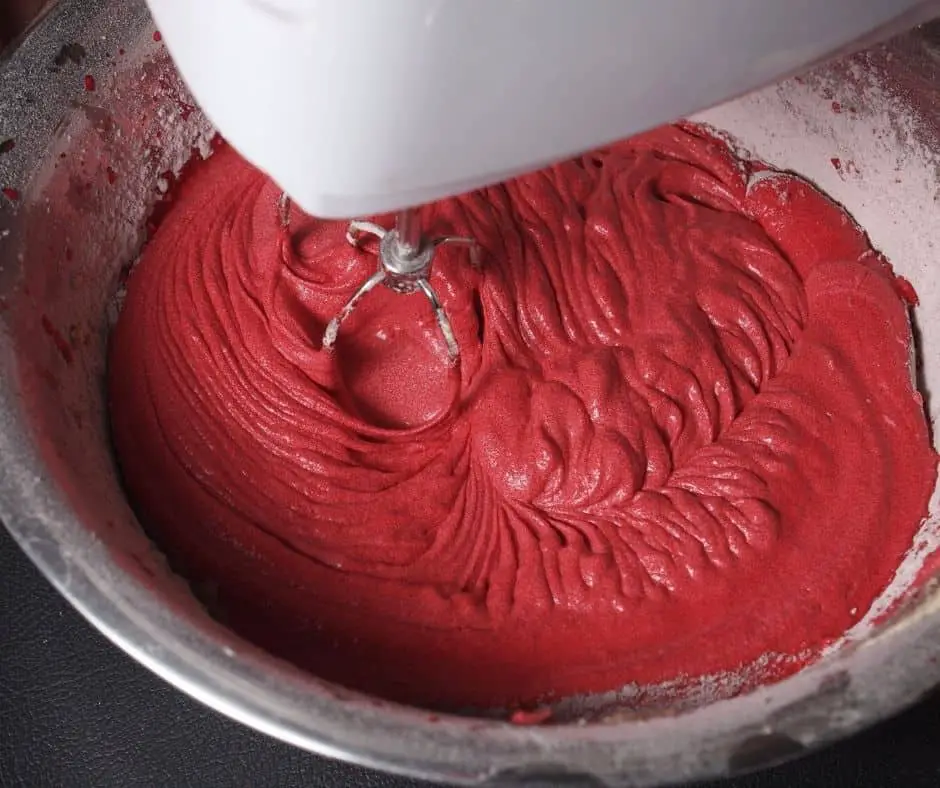 red cake batter