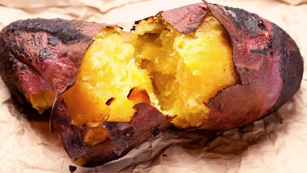 fresh baked sweet potato