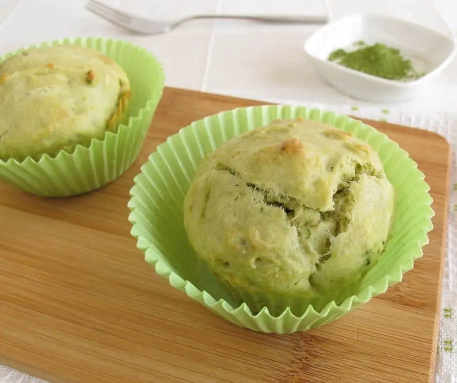 matcha lemon muffins