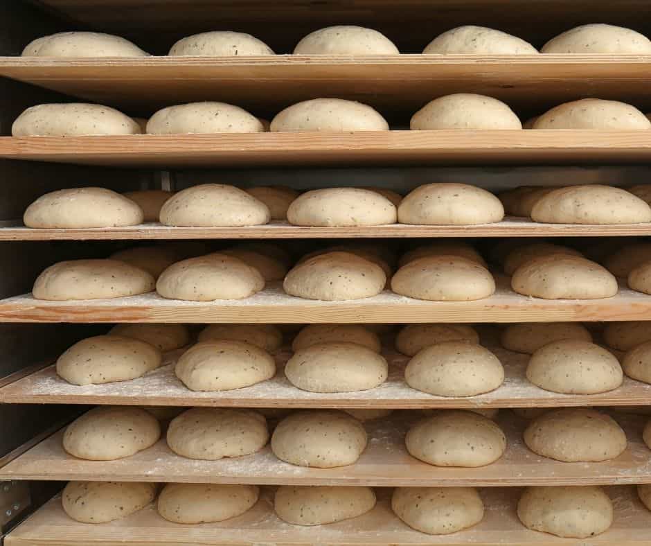 bread making process in bakery