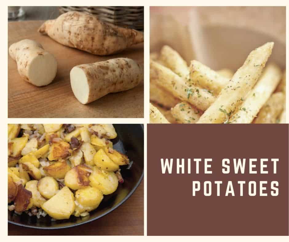 White sweet potatoes