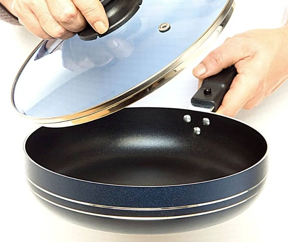  a frying pan with lid