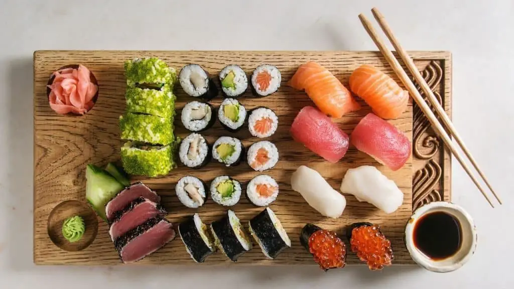 different type of sushi