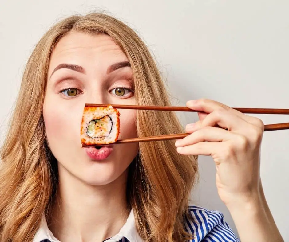 eating expired sushi
