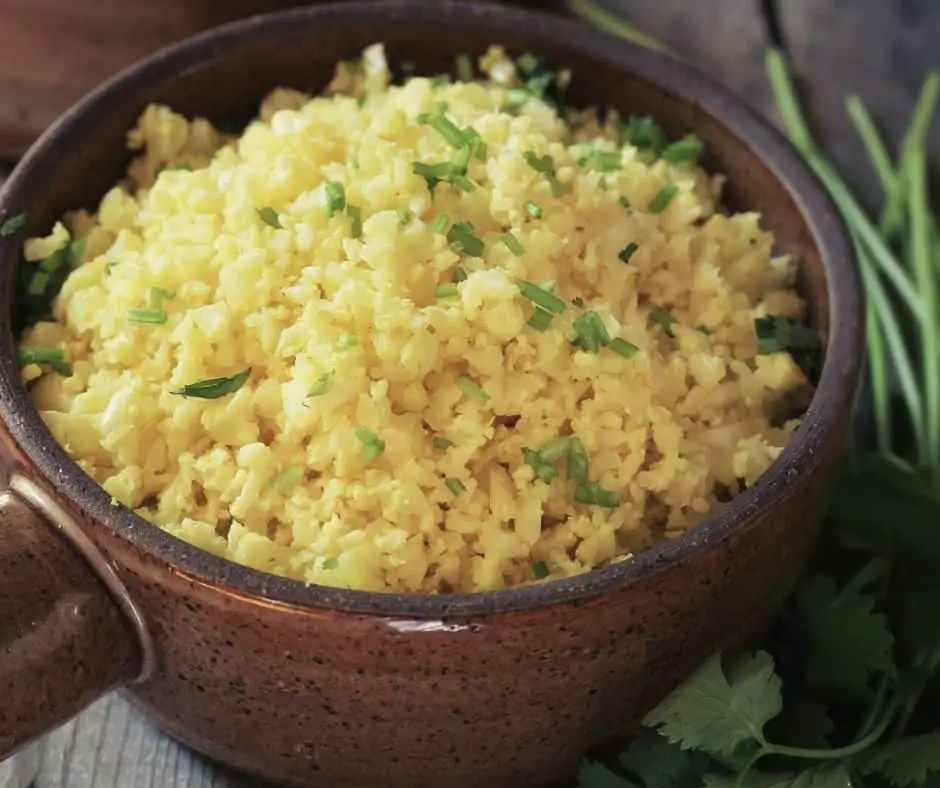 steamed cauliflower rice