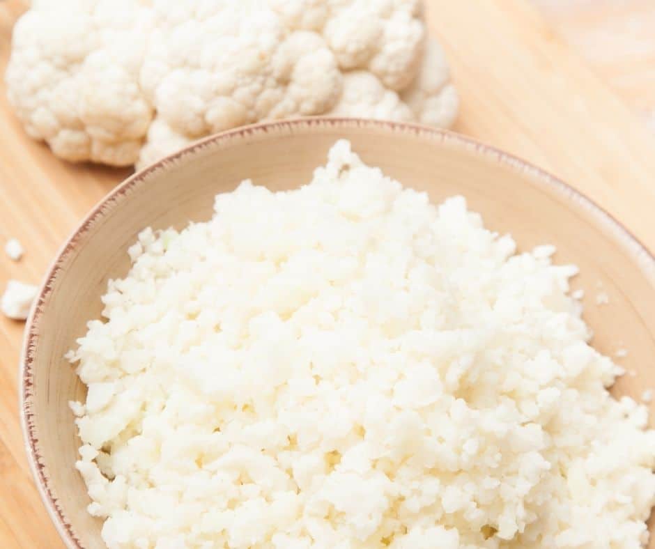 microwave cauliflower rice