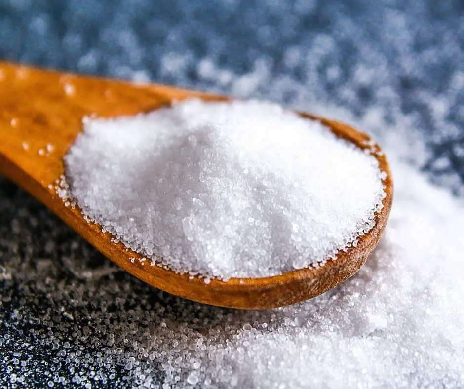 spoon full of Iodized table salt 