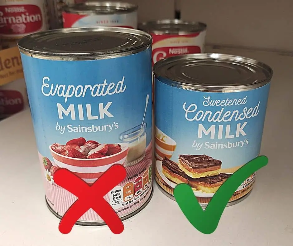 condensed milk vs evaporated milk