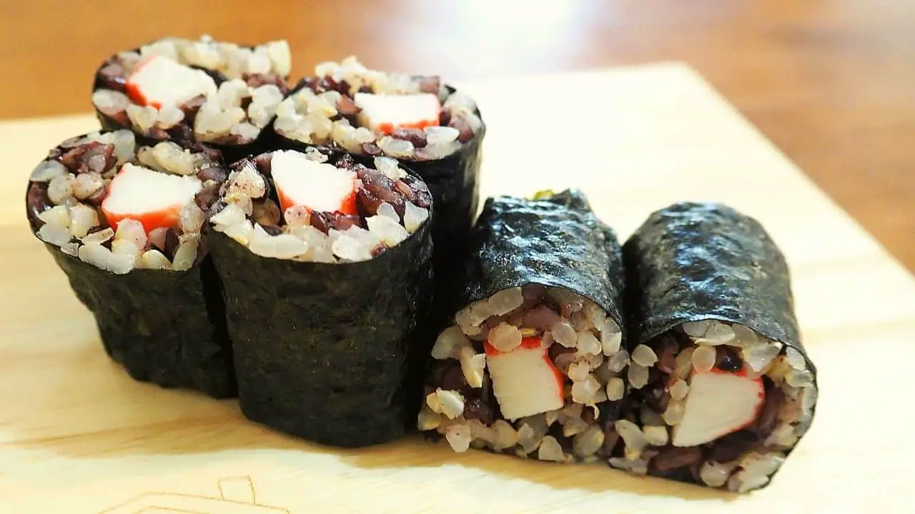 brown rice sushi rolls