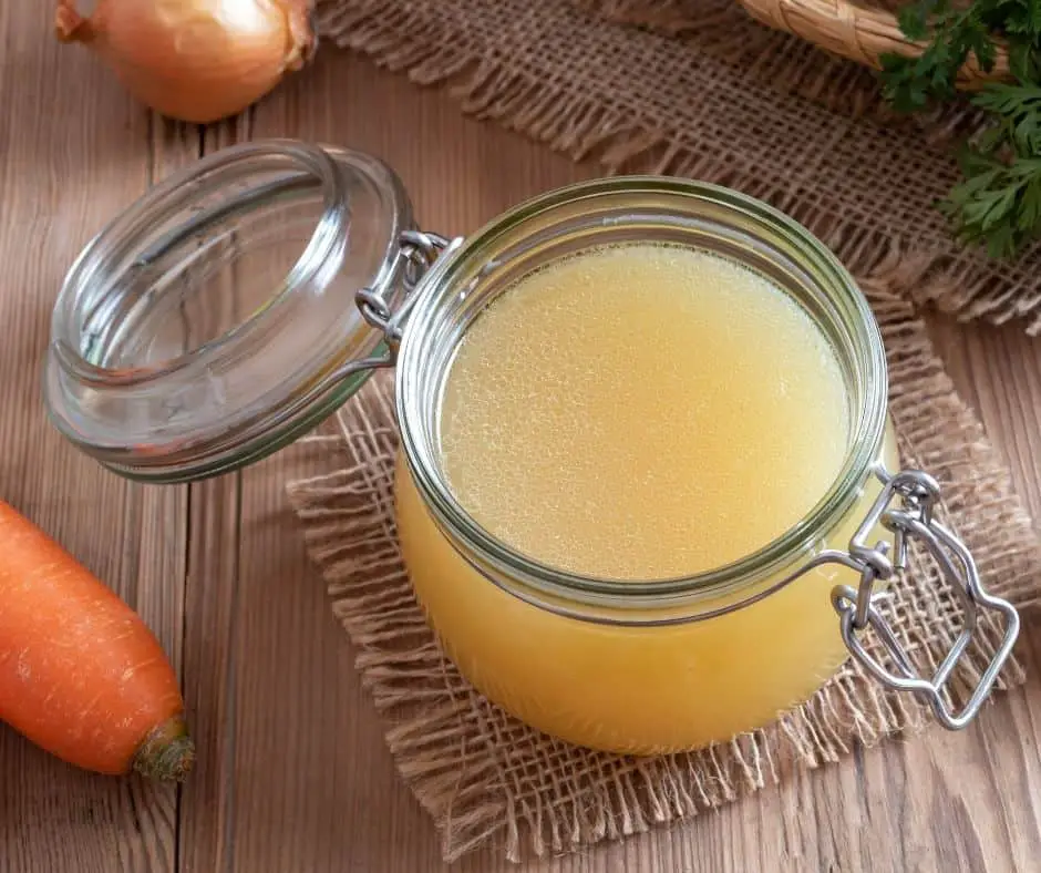 homemade chicken broth