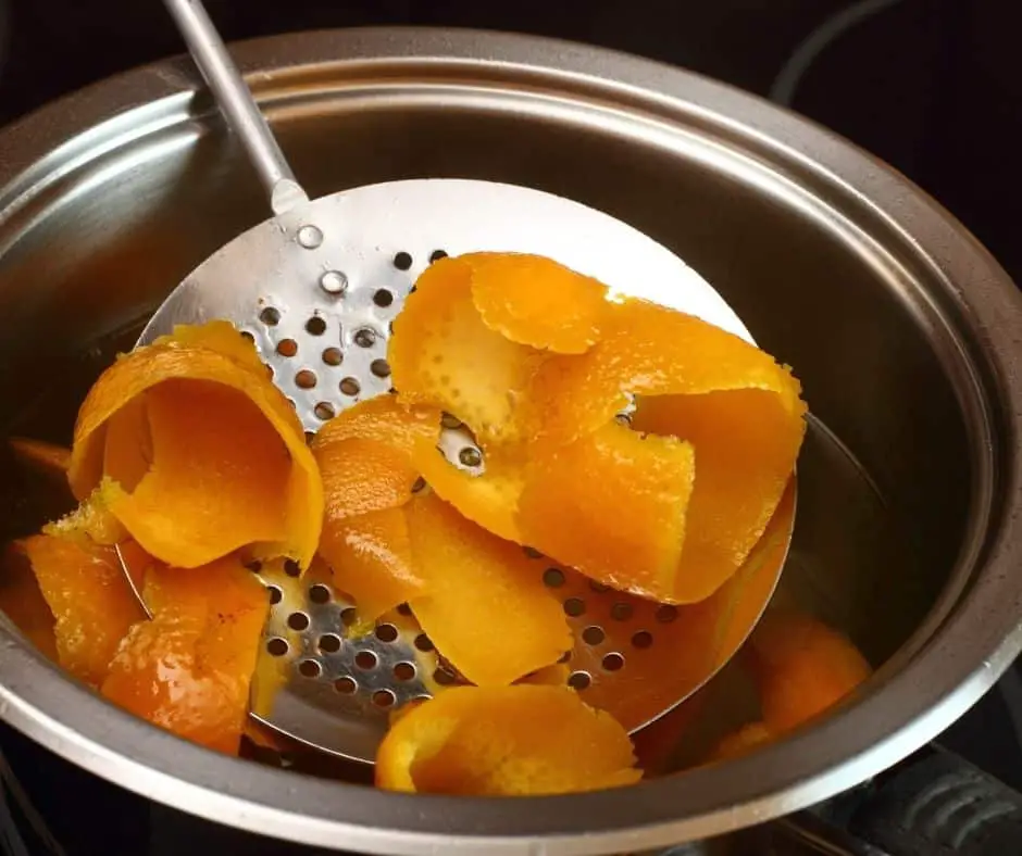 making orange peel tea