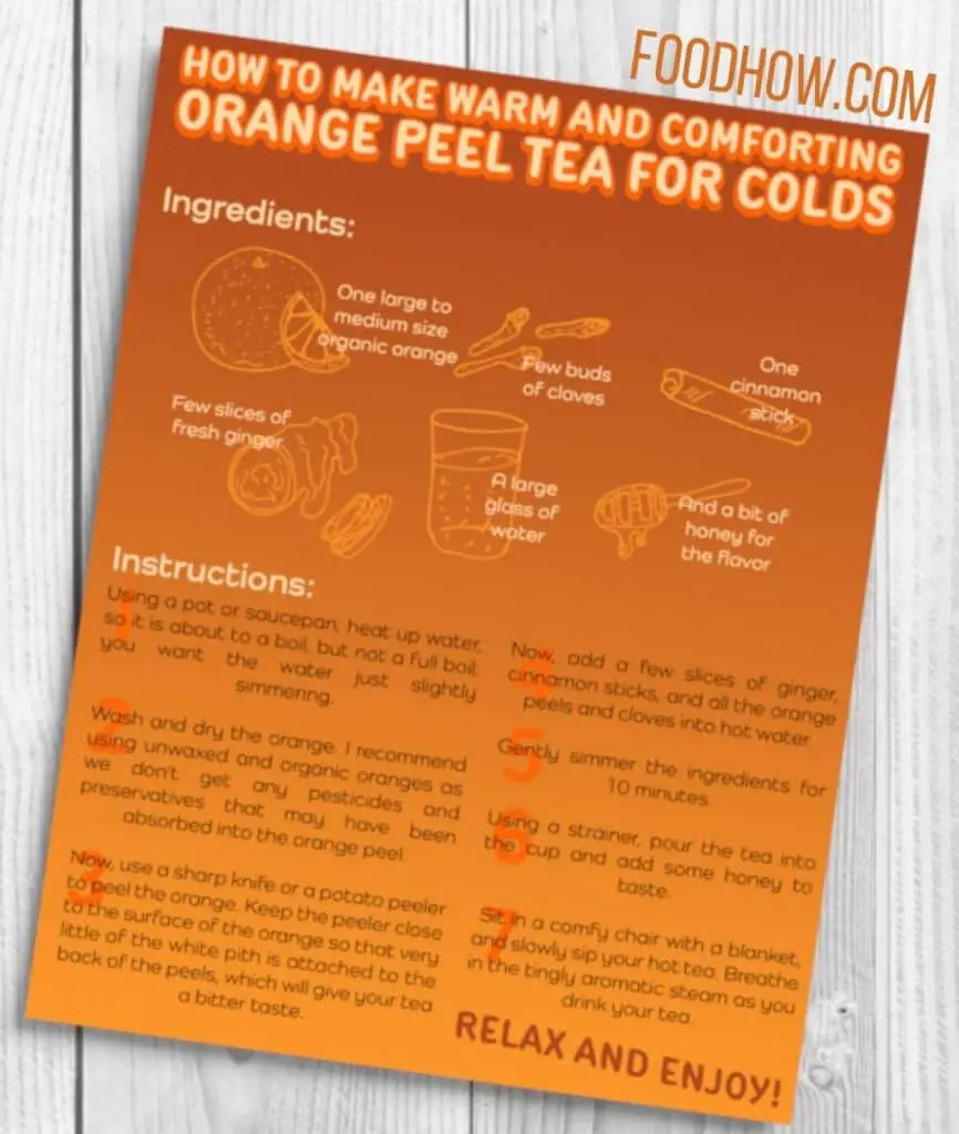 orange peel tea recipe instructions