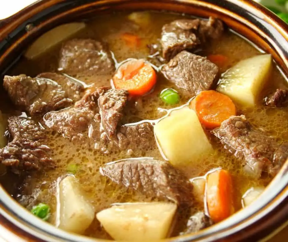 perfectly seasoned beef stew