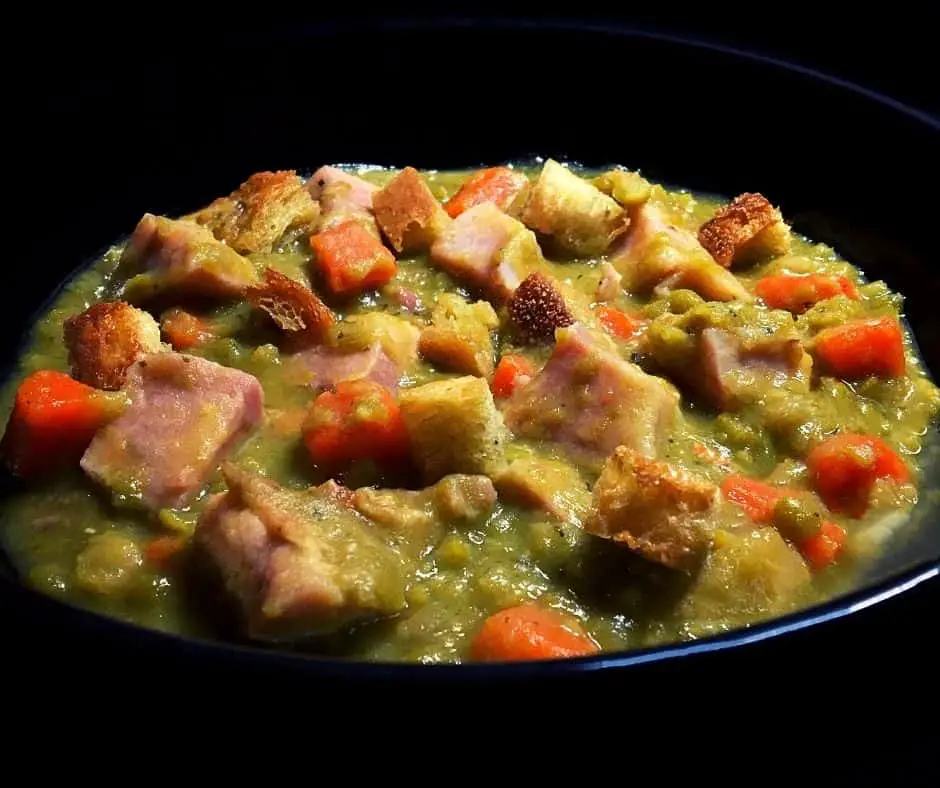 a slightly thicker split pea soup