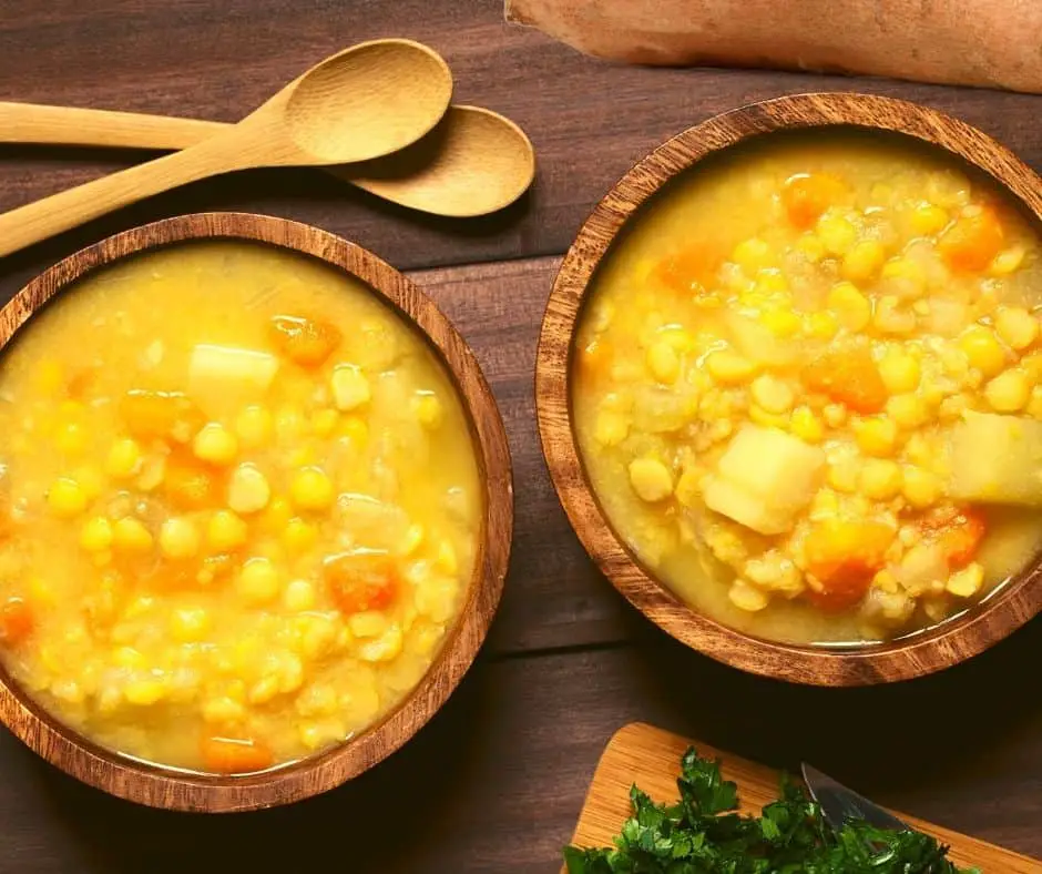 creamy vegetarian split pea soup