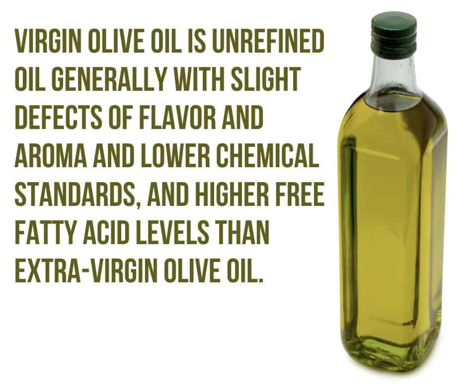 a bottle of virgin olive oil