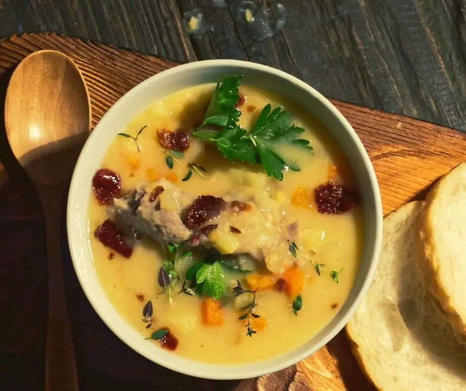 yellow split pea soup with sweet potato 