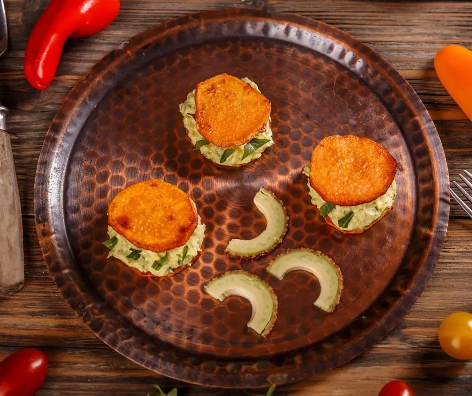 sweet potato guacamole bites