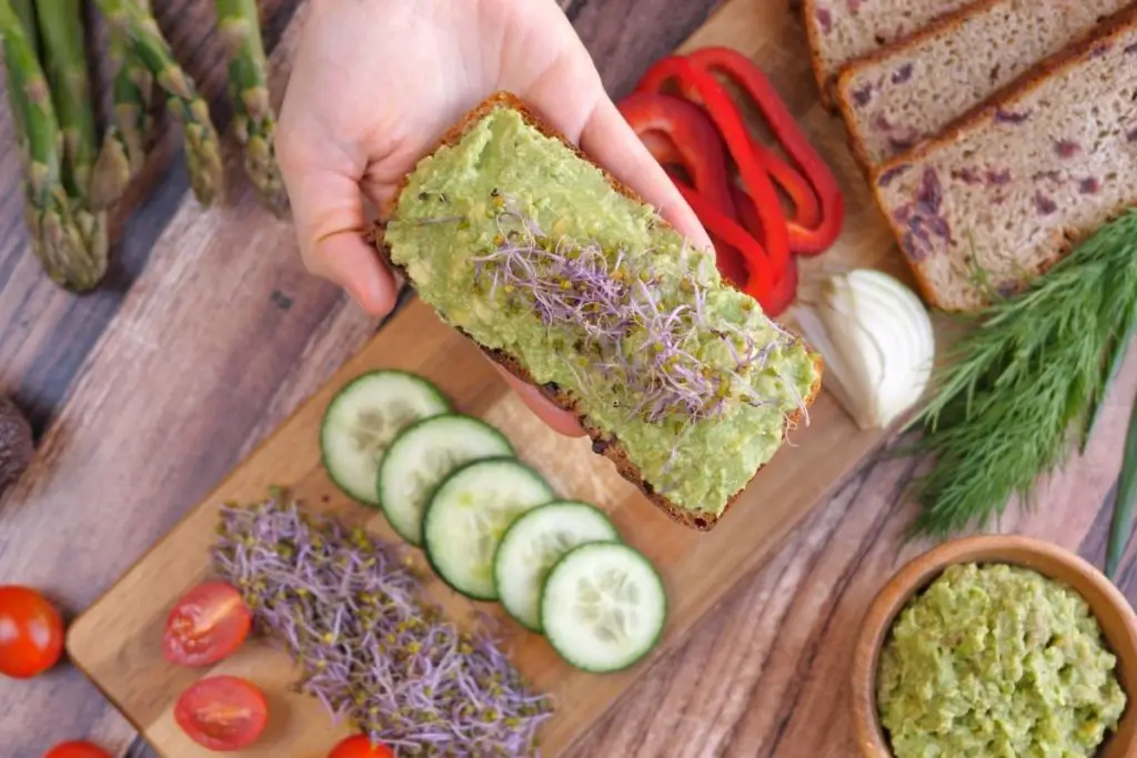 ingredients for avocado toast recipe