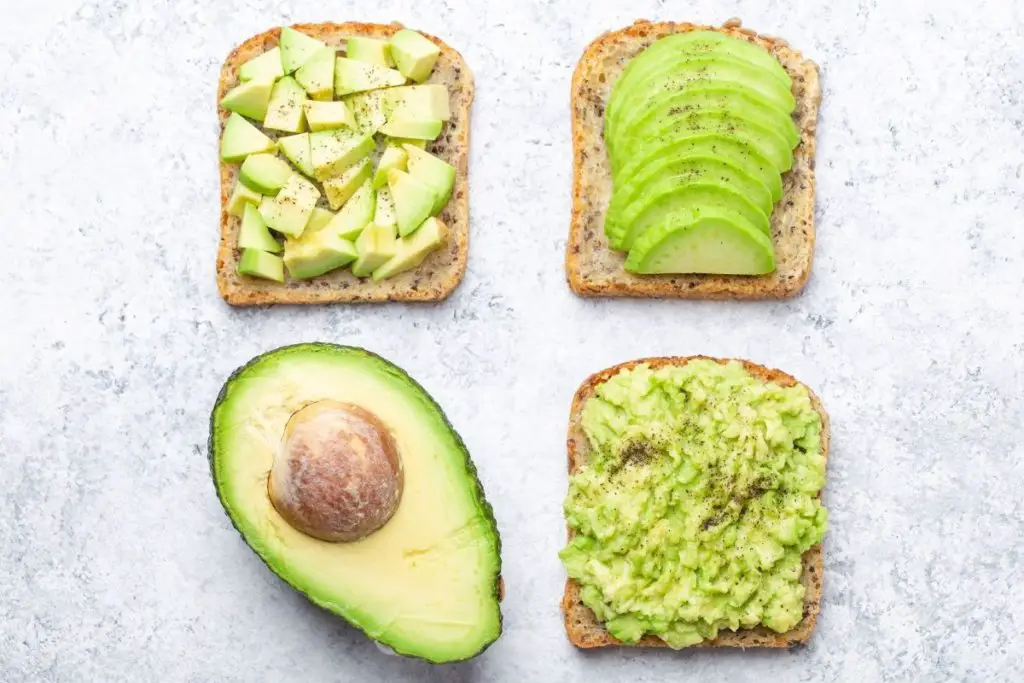 mashed and sliced avocado toast