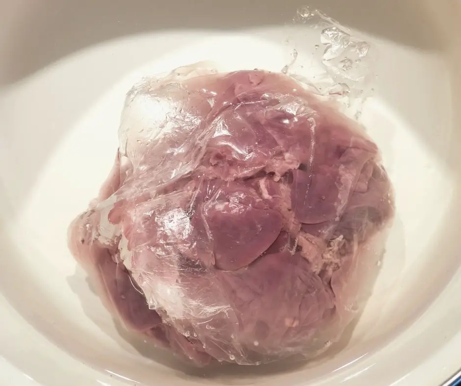 thawing frozen meat