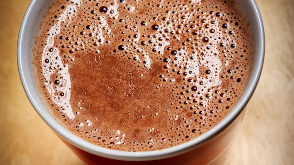 hot chocolate that was made without cocoa powder