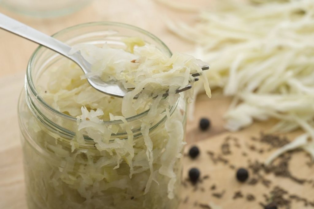 raw fermented sauerkraut
