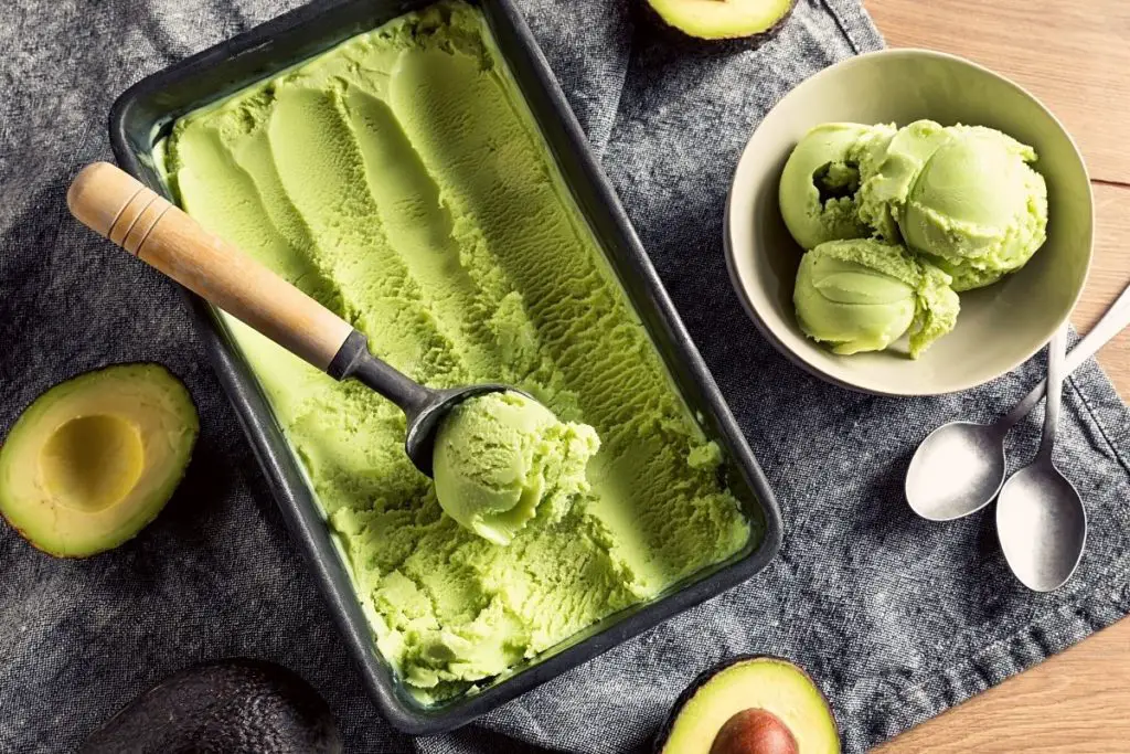avocado condensed milk ice cream