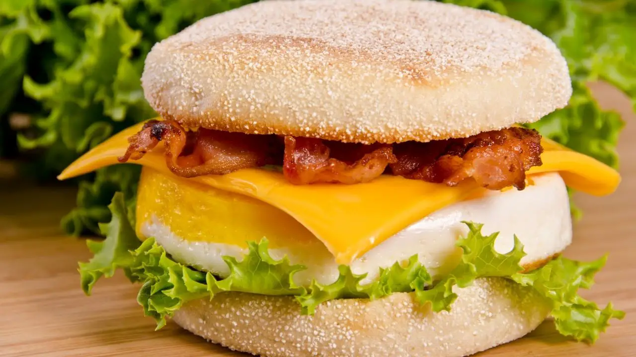 egg patty on a breakfast sandwich