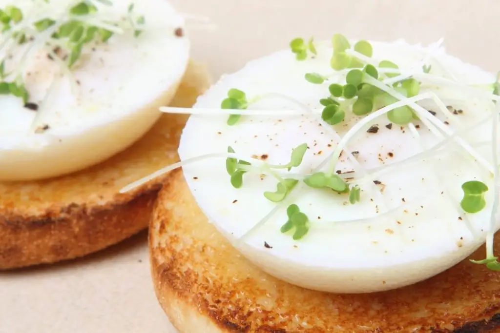 poached egg breakfast sandwich