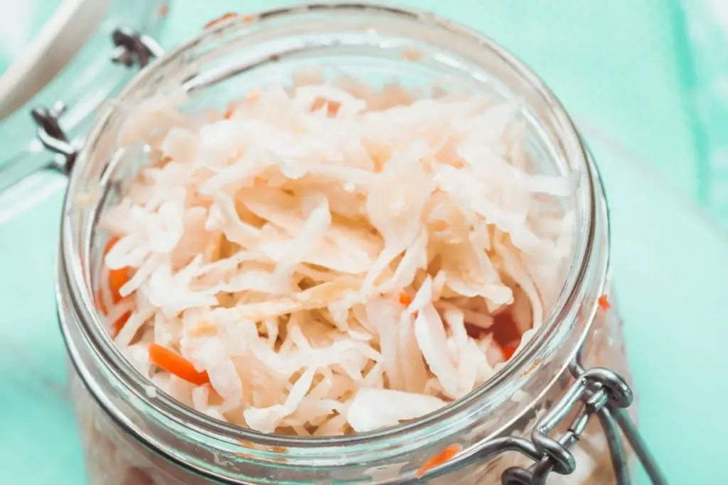 sodium free sauerkraut in the jar