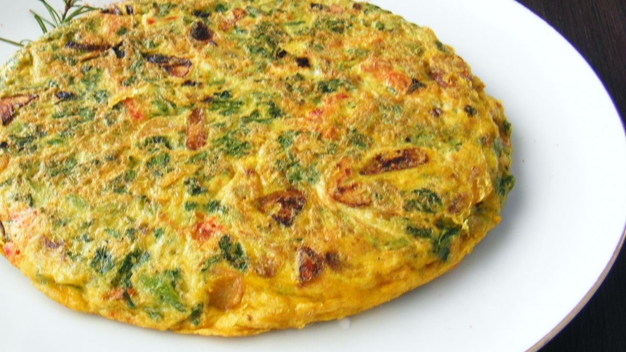 Spanish omelette with vegetables