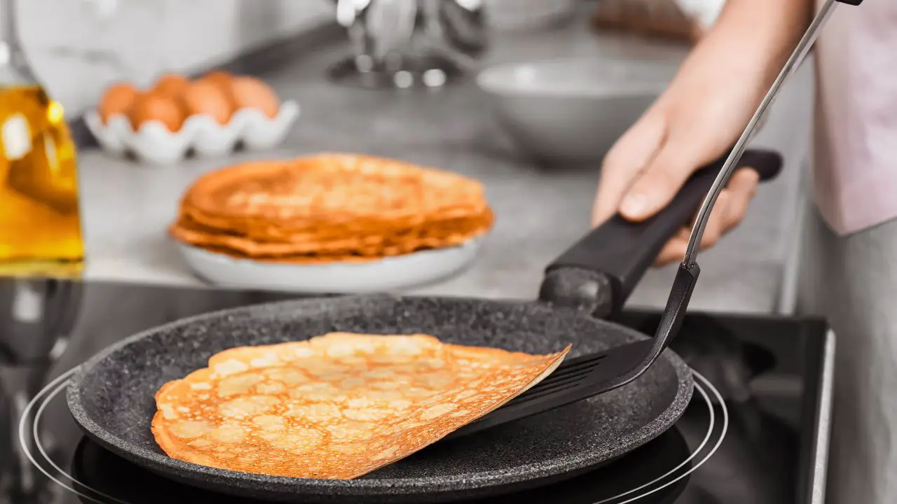 using an induction cooktop to make pancakes